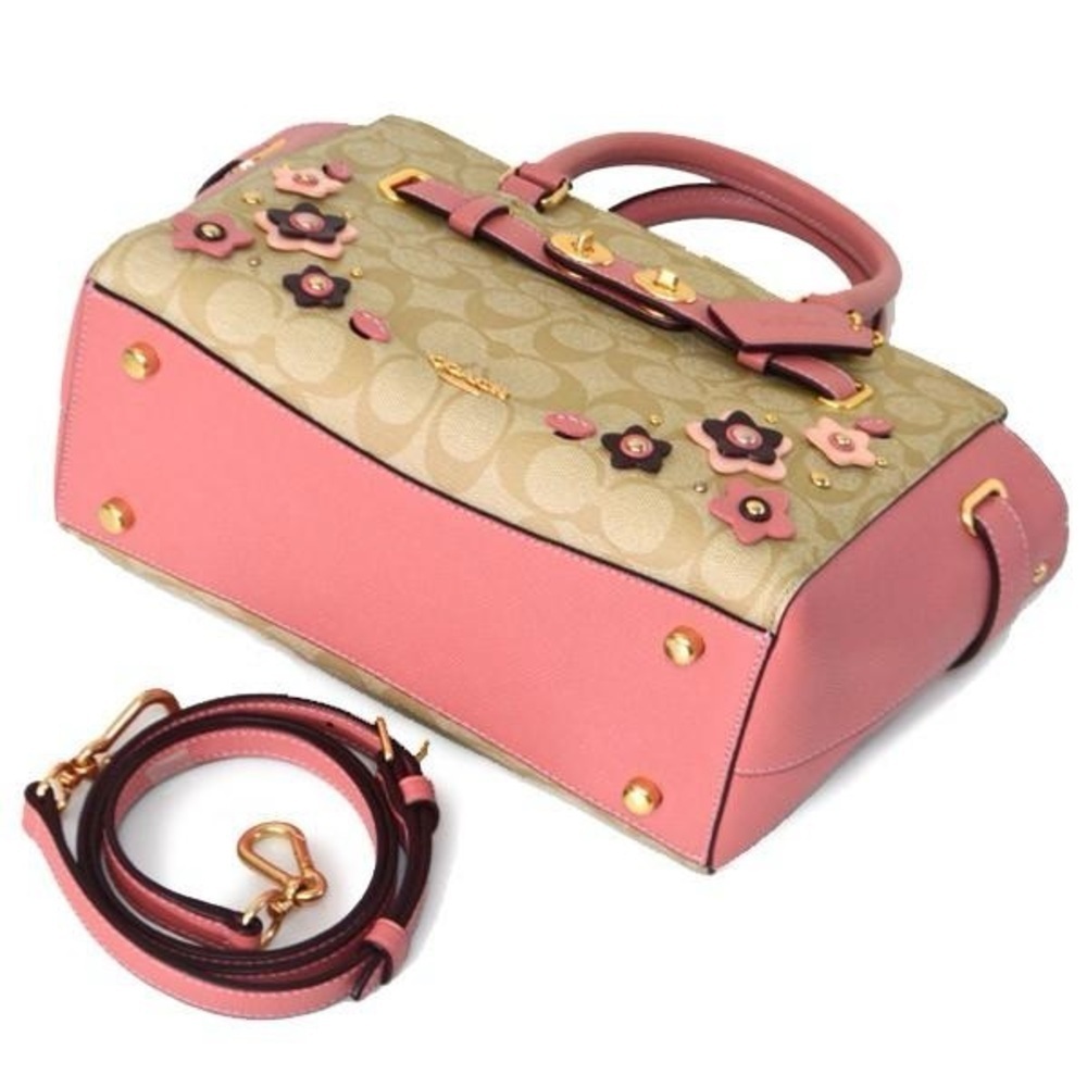 NEW! RARE Coach Blake Carryall 25 in Floral Appliqué Purses Bag Designer Womens - Picture 3 of 14
